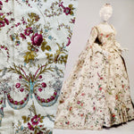 NEW Queen Rachel Designer 100% Linen Floral Fabric- Multicolor
