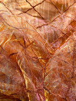 App Sale: Queen Hollister Poly Silk Organza with Embroidered Diamond Motif - Red Copper Iridescence