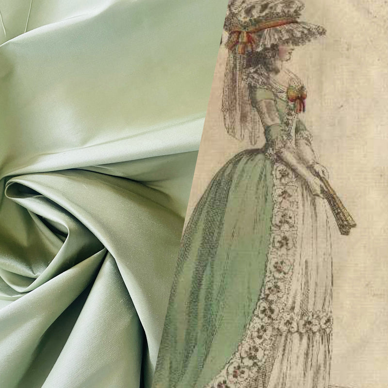 NEW Restocked!!! Duchess Mable Designer 100% Silk Dupioni Fabric in Solid Duck Egg Green
