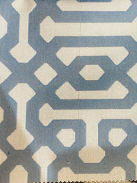 New! SUNBRELLA Blue Geometric Waterproof Indoor Outdoor Upholstery Fabric - Fancy Styles Fabric Pierre Frey Lee Jofa Brunschwig & Fils