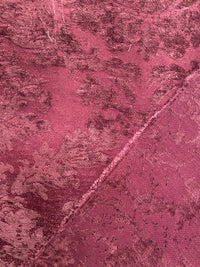 NEW! Lady Janet Designer Medallion Burnout Chenille Velvet Fabric - Antique Red - Fancy Styles Fabric Pierre Frey Lee Jofa Brunschwig & Fils