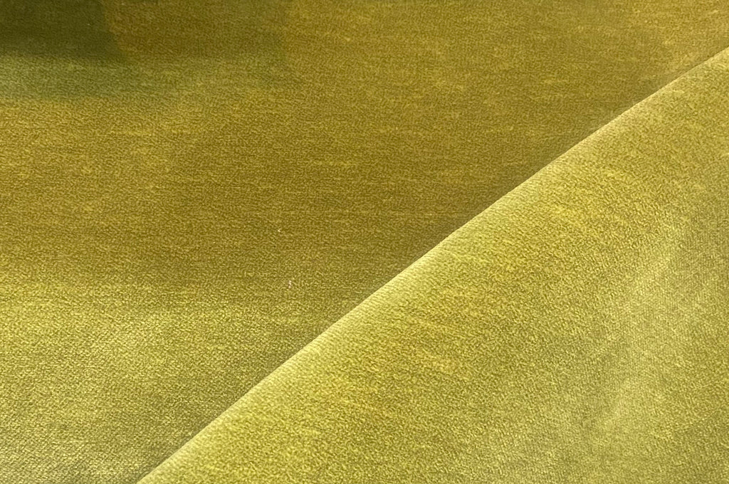 NEW! Prince Maki Designer Upholstery Velvet Fabric Made in Belgium - Yellow Chartreuse