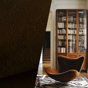 NEW! Prince Burgess - Designer Soft Heavyweight Upholstery Cotton Velvet Fabric - Chocolate Brown - Fancy Styles Fabric Pierre Frey Lee Jofa Brunschwig & Fils