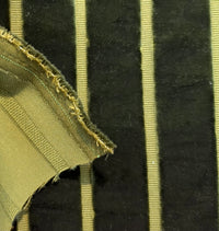 NEW! Prince Caspiane Designer Venetian Burnout Stripe Velvet Central Park Green Fabric Upholstery