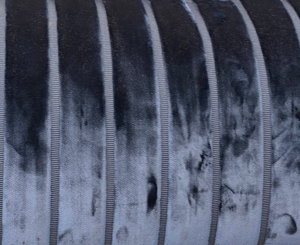 NEW! Prince Caspiane Designer Venetian Burnout Stripe Velvet Midnight Blue Fabric Upholstery