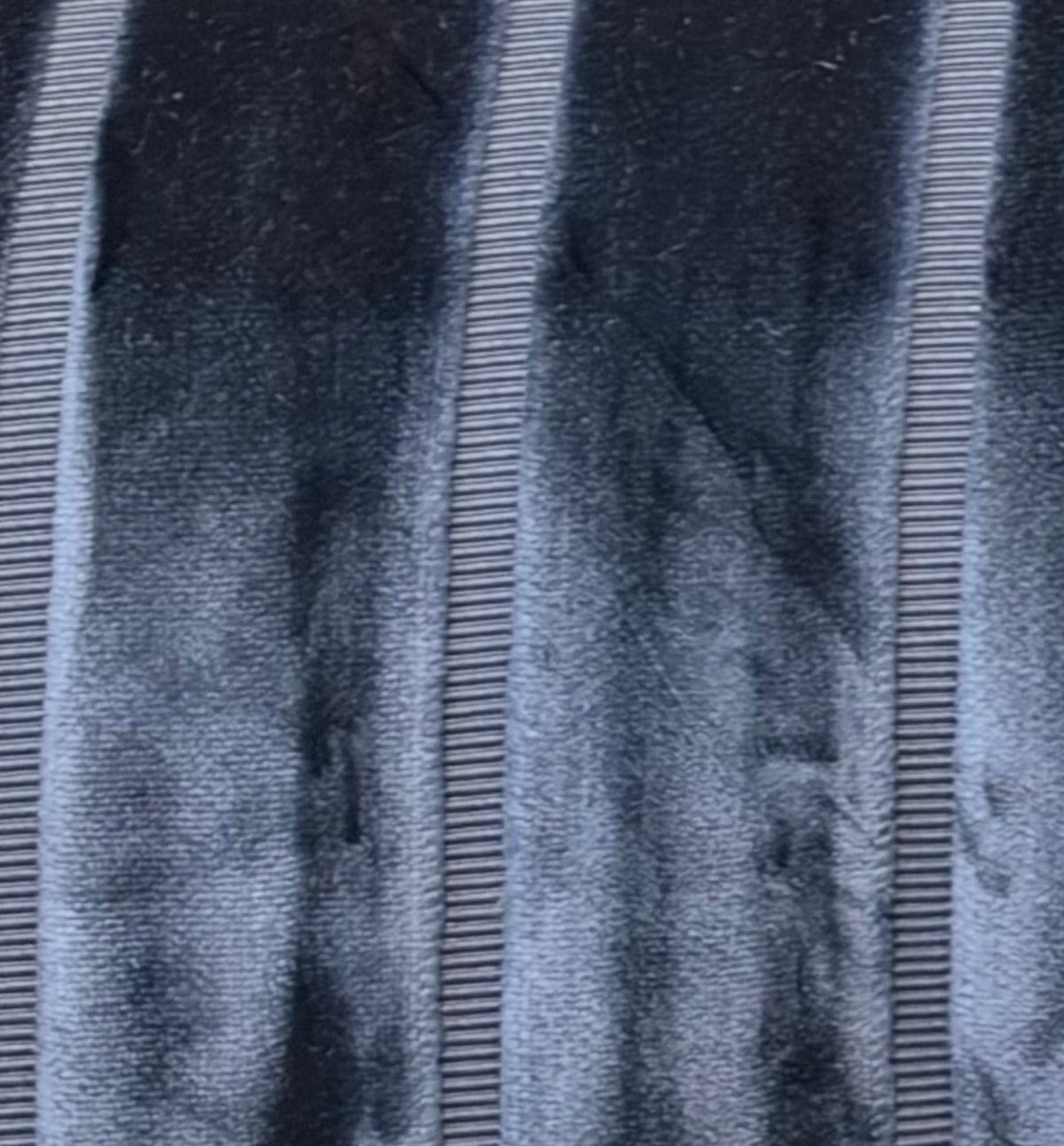 NEW! Prince Caspiane Designer Venetian Burnout Stripe Velvet Midnight Blue Fabric Upholstery