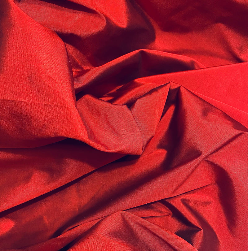App Sale: Lady Frank Light Designer “Faux Silk” Taffeta Fabric Made in Italy Red