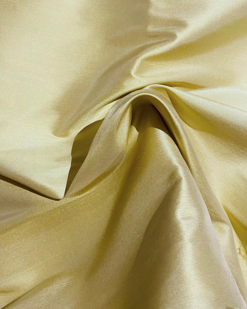 App Sale: Duchess Mable 100% Silk Dupioni in Solid Pastel Yellow