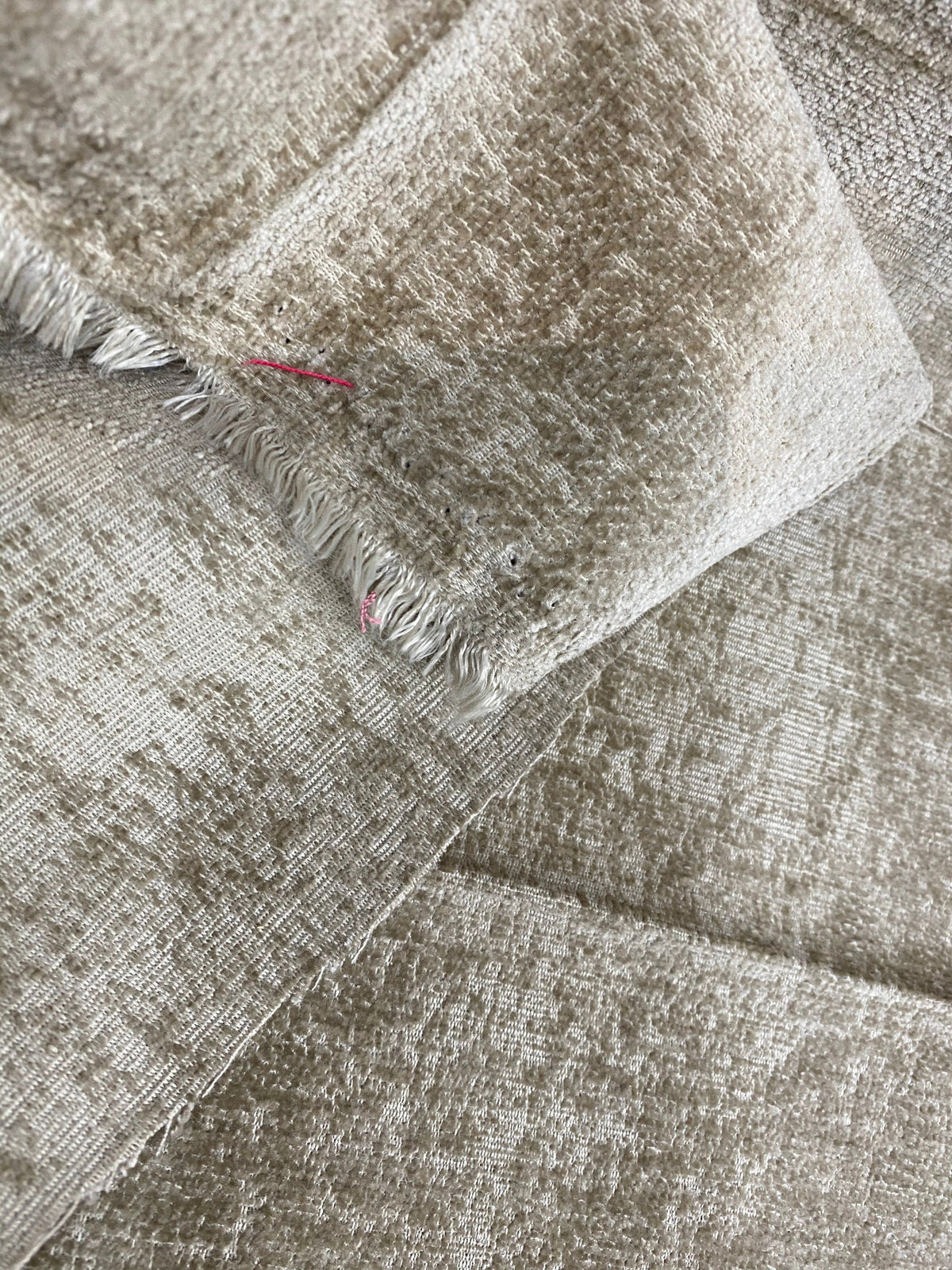NEW Designer Chenille Velvet Upholstery Fabric - Taupe - Fancy Styles Fabric Pierre Frey Lee Jofa Brunschwig & Fils