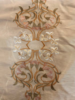 App Sale: Duchess Andrea Icy Beige Cream Faux Silk Embroidered Floral Fabric