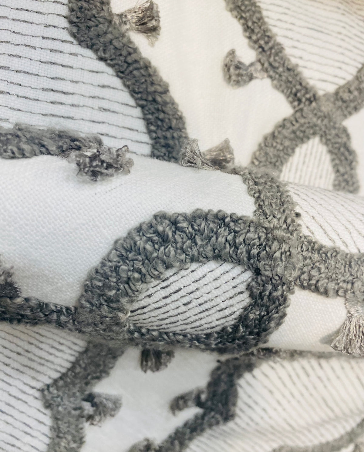 New Prince Peterson Designer Linen Inspired Decorating Drapery Fabric - Cream and Grey - Fancy Styles Fabric Pierre Frey Lee Jofa Brunschwig & Fils