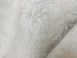 NEW! Lady Janet Railroaded Repeat Medallion Burnout Chenille Velvet Fabric - Antique White