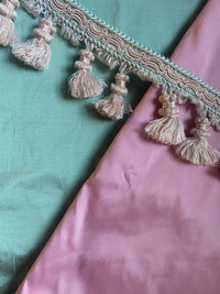 NEW! THE PRINCE PANDLER Tassel Trim - Pink and Aqua - Fancy Styles Fabric Pierre Frey Lee Jofa Brunschwig & Fils