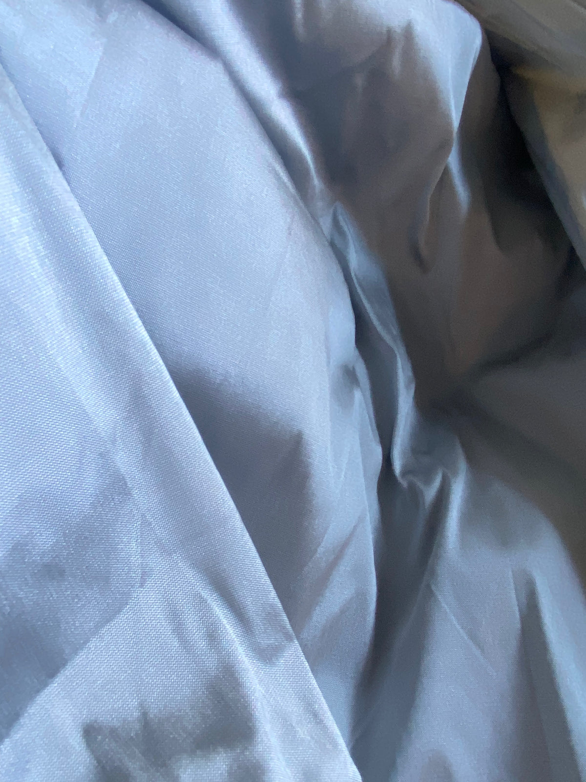 NEW Lady Frank Light Designer “Faux Silk” Taffeta Fabric Made in Italy Silver with Black Iridescence - Fancy Styles Fabric Pierre Frey Lee Jofa Brunschwig & Fils