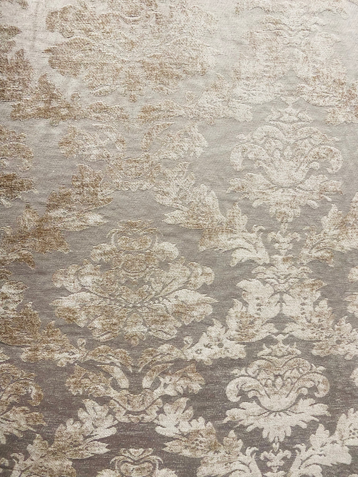 NEW! Lady Janet Designer Medallion Burnout Chenille Velvet Fabric - Taupe - Fancy Styles Fabric Pierre Frey Lee Jofa Brunschwig & Fils