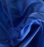 App Sale: 10 Yards for $14 Per Yard: Lady Frank Light Designer “Faux Silk” Taffeta Fabric Made in Italy - Dark Blue with Black Iridescence