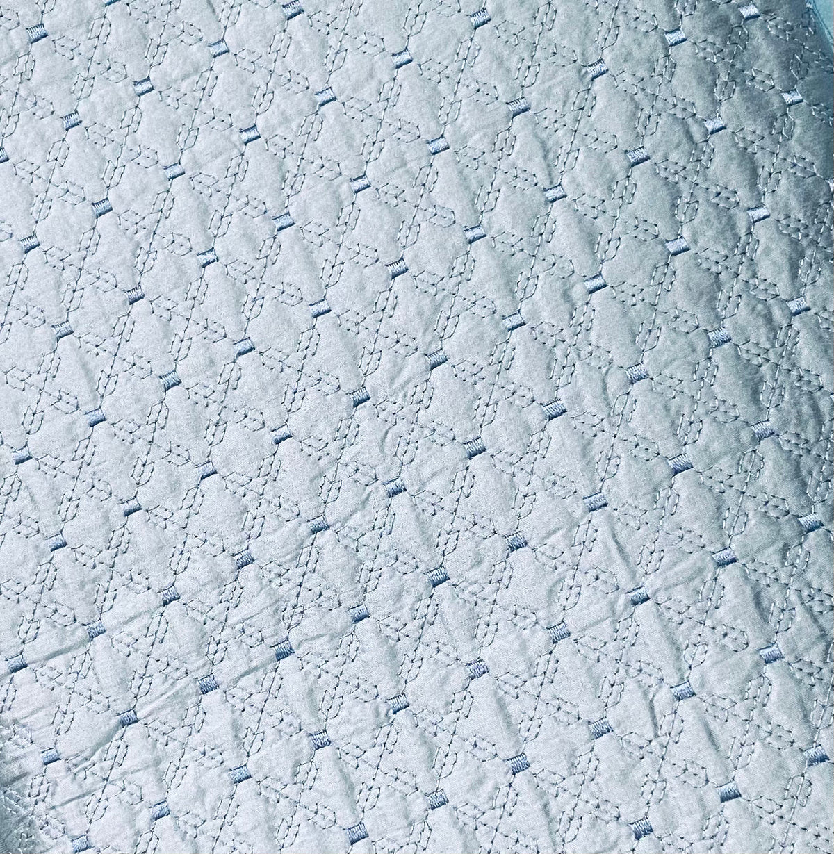 Princess Amy 100% Silk Designer Duck Egg Blue Quilted Fabric - Fancy Styles Fabric Pierre Frey Lee Jofa Brunschwig & Fils
