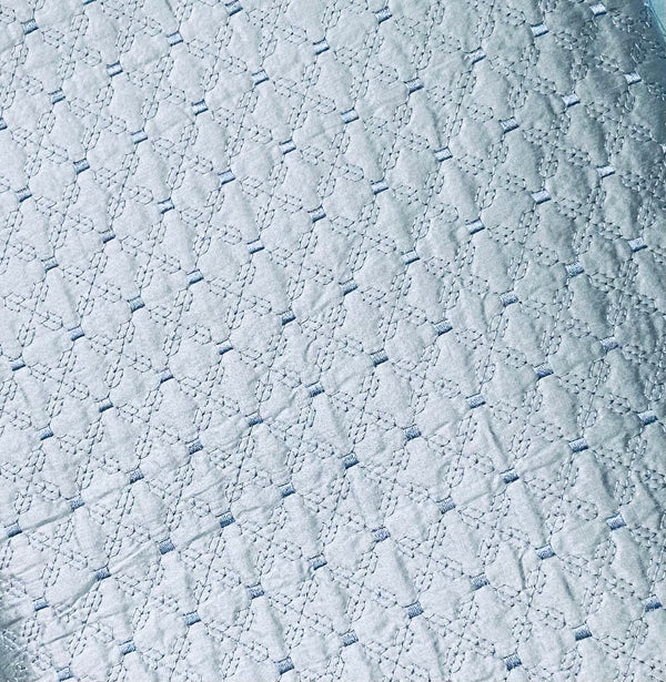 Princess Amy 100% Silk Designer Duck Egg Blue Quilted Fabric - Fancy Styles Fabric Pierre Frey Lee Jofa Brunschwig & Fils