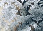 NEW! Emperor Walter Designer Italian Burnout Damask Chenille Silver-Blue Bronze Fabric Upholstery - Fancy Styles Fabric Pierre Frey Lee Jofa Brunschwig & Fils