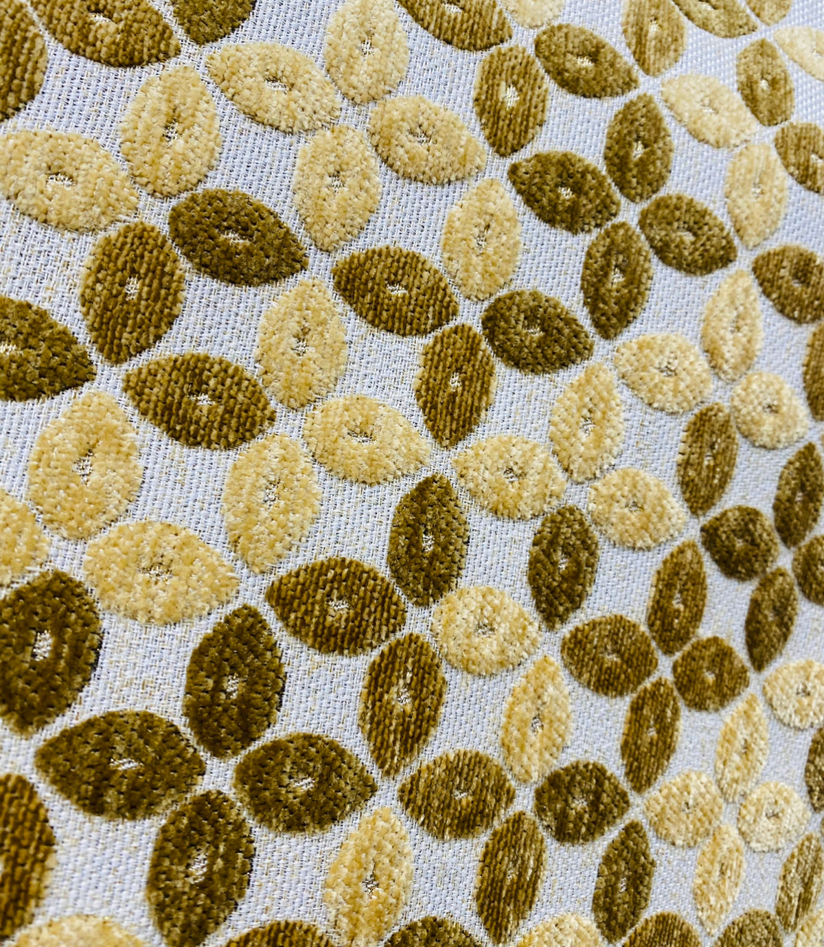 NEW King Tim Double Sided Burnout Chenille Velvet Fabric- Mustard Yellow- Upholstery - Fancy Styles Fabric Pierre Frey Lee Jofa Brunschwig & Fils