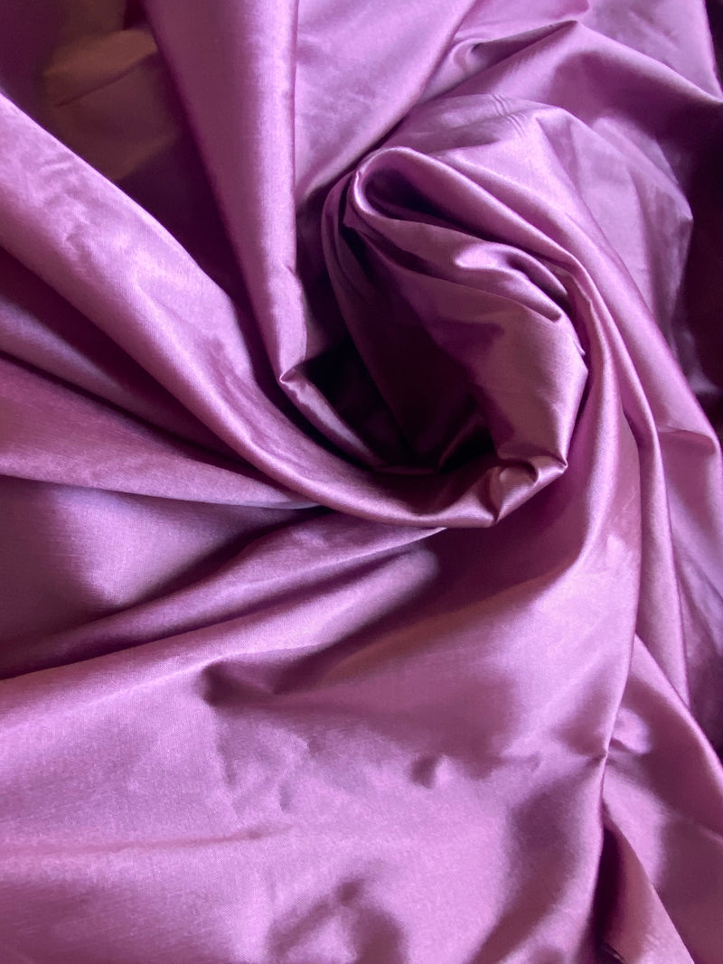 NEW Lady Frank Light Designer “Faux Silk” Taffeta Fabric Made in Italy Orchid Pink with Black Iridescence