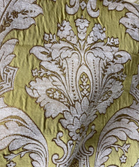 NEW King Donald Designer Brocade Satin Burnout Chenille Upholstery Velvet Fabric - Yellow - Fancy Styles Fabric Pierre Frey Lee Jofa Brunschwig & Fils