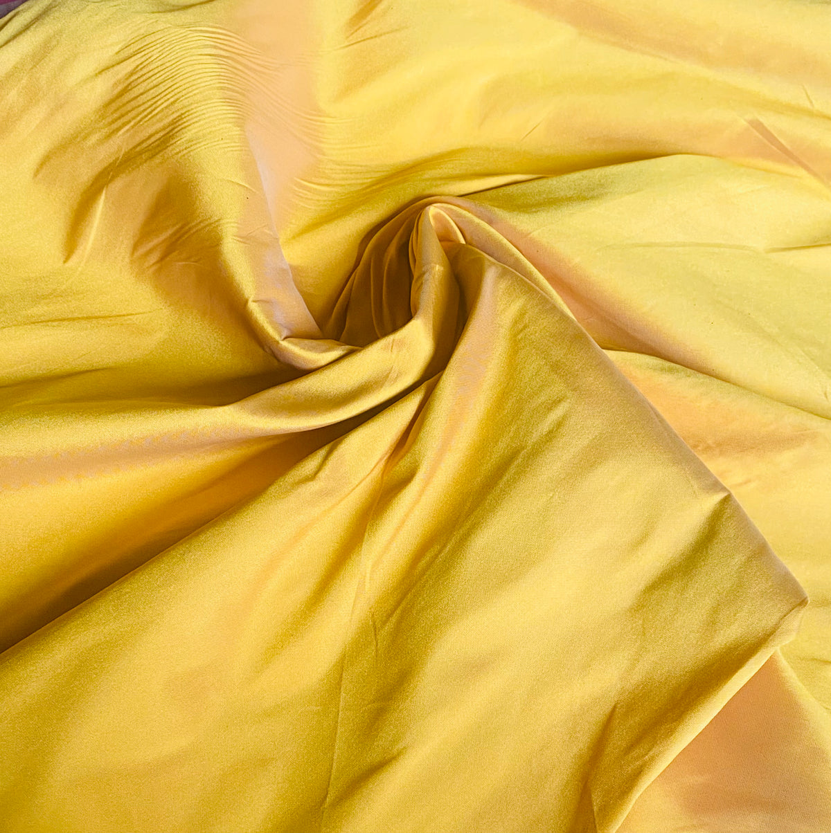 NEW Lady Frank Light Designer “Faux Silk” Taffeta Fabric Made in Italy Sunflower Yellow w/ Pink Iridescence - Fancy Styles Fabric Pierre Frey Lee Jofa Brunschwig & Fils