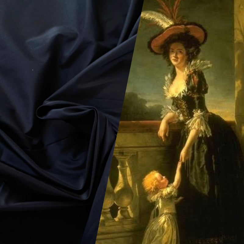 App Sale: Lady Frank Light Designer “Faux Silk” Taffeta Fabric Made in Italy Black