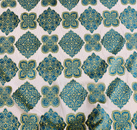 NEW! By the Roll (Wholesale): King Dante Designer Imported Italian Burnout Medallion Chenille Velvet Fabric Upholstery - Fancy Styles Fabric Pierre Frey Lee Jofa Brunschwig & Fils