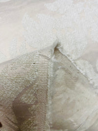 NEW! Lady Janet Railroaded Repeat Medallion Burnout Chenille Velvet Fabric - Antique White - Fancy Styles Fabric Pierre Frey Lee Jofa Brunschwig & Fils