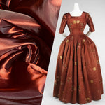 App Sale: Queen Unn Designer “Faux Silk” Fabric in Burnt Orange Copper