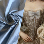 NEW Lady Frank Light Designer “Faux Silk” Taffeta Fabric Made in Italy Silver with Black Iridescence