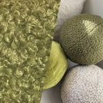 NEW Sir Teddy Designer Upholstery Boucle Sherpa Fabric in OLIVE GREEN