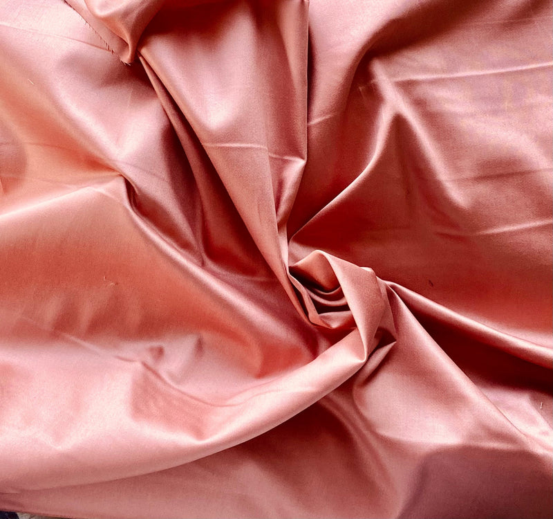 App Sale: Queen Ester 100% Cotton Sateen Fabric in Salmon Rose Pink