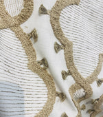 New Prince Peterson Designer Linen Inspired Decorating Drapery Fabric - Cream and Camel