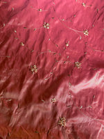 NEW Duchess Demoines Embroidered Floral “Faux Silk” Fabric Rose Pink