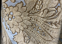 NEW King Donald Designer Brocade Satin Burnout Chenille Upholstery Velvet Fabric - Sky Blue - Fancy Styles Fabric Pierre Frey Lee Jofa Brunschwig & Fils
