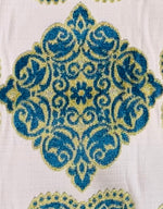NEW! By the Roll (Wholesale): King Dante Designer Imported Italian Burnout Medallion Chenille Velvet Fabric Upholstery