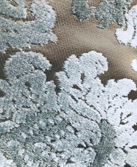 NEW! Emperor Walter Designer Italian Burnout Damask Chenille Silver-Blue Bronze Fabric Upholstery - Fancy Styles Fabric Pierre Frey Lee Jofa Brunschwig & Fils