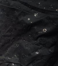 NEW Queen Carmine 100% Cotton Dress Weight Fabric with Embroidery and Sequins - Black - Fancy Styles Fabric Pierre Frey Lee Jofa Brunschwig & Fils