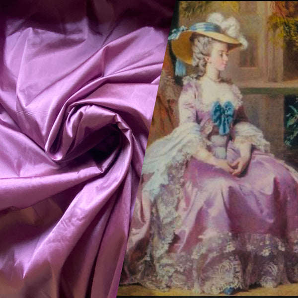 NEW Lady Frank Light Designer “Faux Silk” Taffeta Fabric Made in Italy Orchid Pink with Black Iridescence - Fancy Styles Fabric Pierre Frey Lee Jofa Brunschwig & Fils