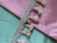 NEW! THE PRINCE PANDLER Tassel Trim - Pink and Aqua - Fancy Styles Fabric Pierre Frey Lee Jofa Brunschwig & Fils