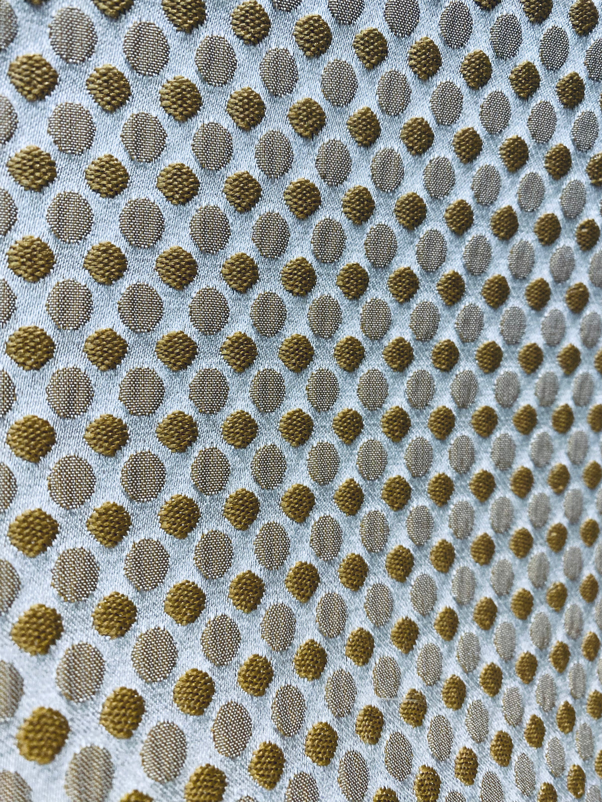 NEW! Princess Gemma DOT Designer Brocade Satin Fabric- Antique Gold And White - Upholstery Medallion - Fancy Styles Fabric Pierre Frey Lee Jofa Brunschwig & Fils