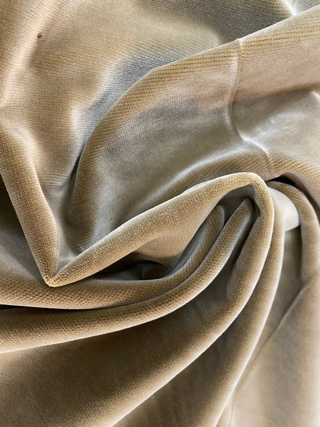 Haggle: Prince Oliver - Designer 100% Cotton Made In Belgium Upholstery Velvet Fabric - Olive Gold