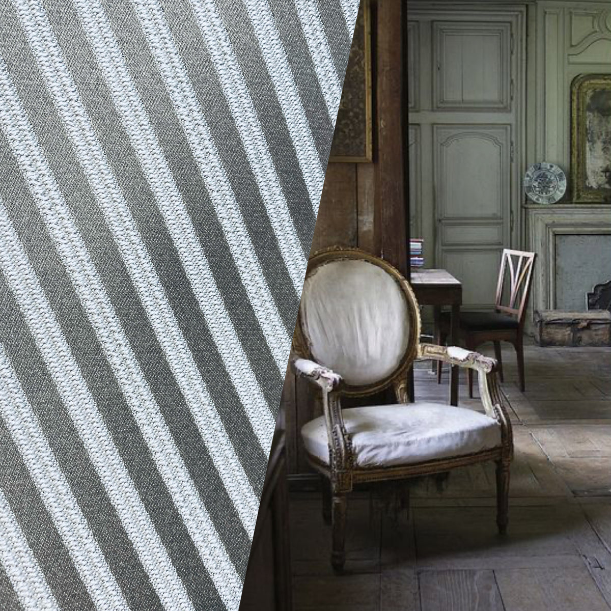 NEW Princess Gemma Designer Brocade Satin Fabric- Gray On Gray- Upholstery Medallion - Fancy Styles Fabric Pierre Frey Lee Jofa Brunschwig & Fils