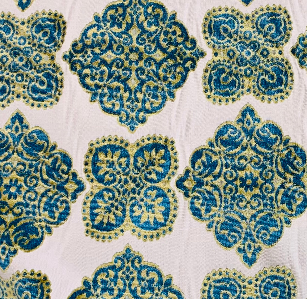 NEW! By the Roll (Wholesale): King Dante Designer Imported Italian Burnout Medallion Chenille Velvet Fabric Upholstery - Fancy Styles Fabric Pierre Frey Lee Jofa Brunschwig & Fils