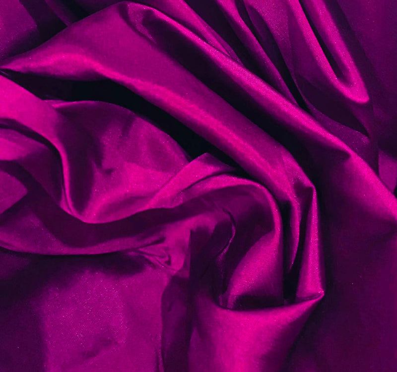 App Sale: Lady Frank Light Designer “Faux Silk” Taffeta Fabric Made in Italy Boysenberry with Black Iridescence