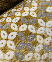 NEW King Tim Double Sided Burnout Chenille Velvet Fabric- Mustard Yellow- Upholstery - Fancy Styles Fabric Pierre Frey Lee Jofa Brunschwig & Fils