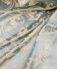NEW Lord Percephone Neoclassical Floral Duck Egg Blue and Gold Upholstery and Drapery Fabric - Fancy Styles Fabric Pierre Frey Lee Jofa Brunschwig & Fils
