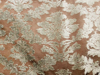 NEW! Lady Janet Designer Medallion Burnout Chenille Velvet Fabric - Platinum and Chocolate - Fancy Styles Fabric Pierre Frey Lee Jofa Brunschwig & Fils